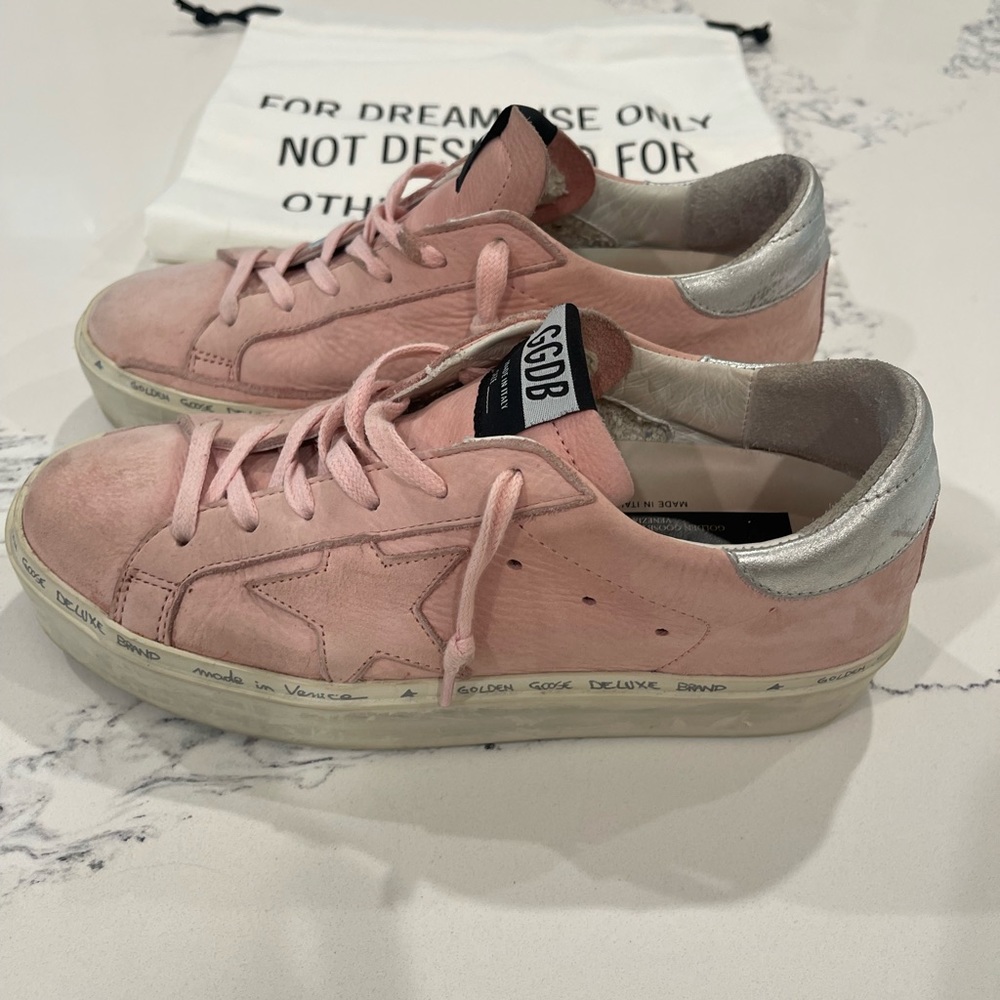 Golden Goose - Hi Stars. Pink suede. Size 37 - Picture 4 of 9